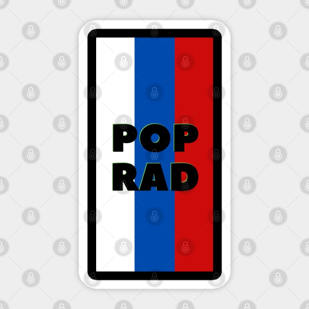 Poprad City in Slovakian Flag Colors Vertical Sticker by aybe7elf